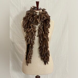 Trilogy Collections Brown Fur Scarf